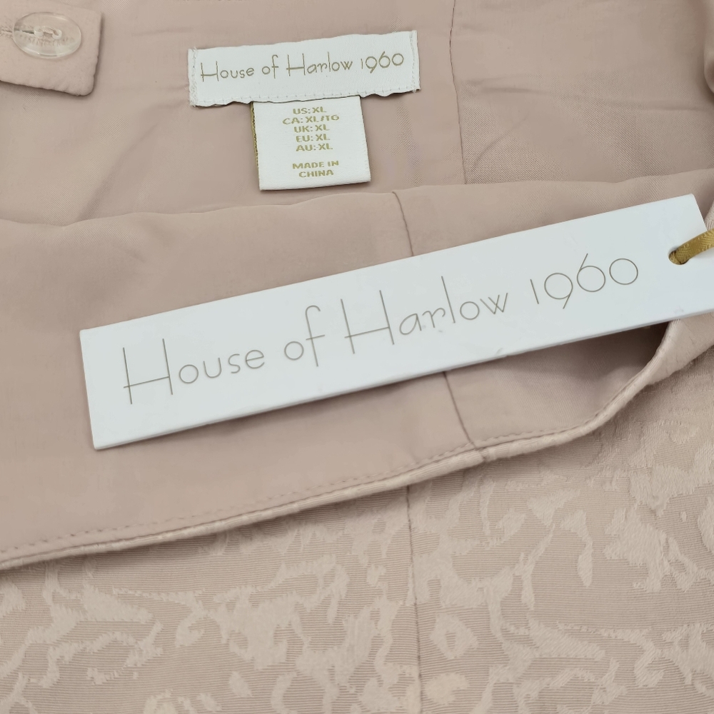 House of Harlow 1960 Light Pink Feminine Floral Print Mini Skirt Size XL - Picture 7 of 8